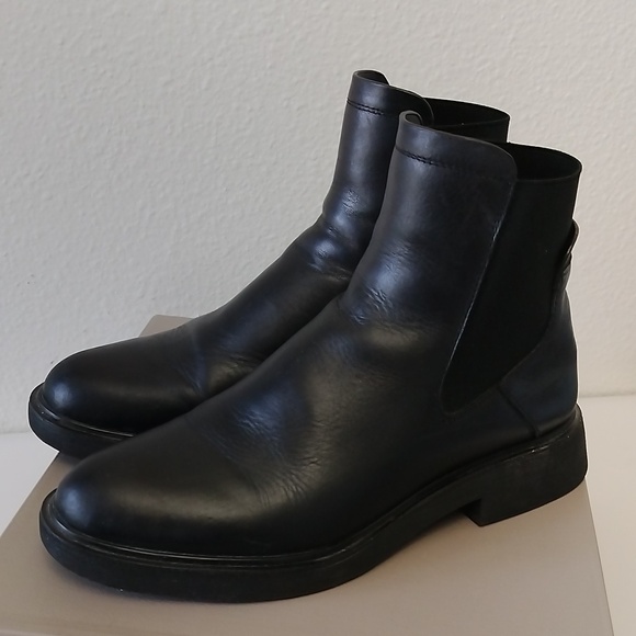 Franco Sarto Size 10 Black Leather Brood Chelsea Boots - Picture 2 of 11